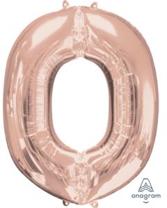 LRG SHP LETTER O ROSE GOLD ANAGRAM 33" (PKG)(D) sale