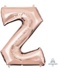 LRG SHP LETTER Z ROSE GOLD ANAGRAM 33" (PKG)(D) sale