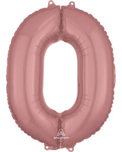 LRG SHP NUMBER MID-SIZE 0 ROSE GOLD ANAGRAM 26" (PKG)