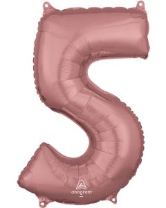 LRG SHP NUMBER MID-SIZE 5 ROSE GOLD ANAGRAM 26" (PKG)