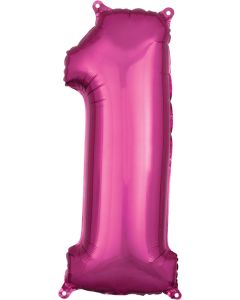 LRG SHP NUMBER MID-SIZE 1 PINK ANAGRAM 26" (PKG)(D)