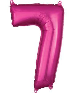 LRG SHP NUMBER MID-SIZE 7 PINK ANAGRAM 26" (PKG)(D)