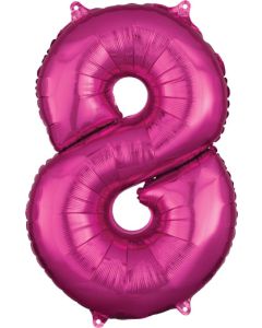 LRG SHP NUMBER MID-SIZE 8 PINK ANAGRAM 26" (PKG)(D)