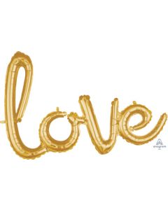 CONSUMER INFLATED PHRASE SCRIPT LOVE GOLD 31" (PKG)(D) sale