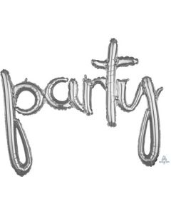 CONSUMER INFLATED PHRASE PARTY SILVER 39" (PKG)(D) sale