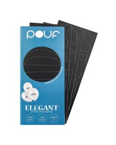 POUF STICKERS ELEGANT LETTERS BLACK