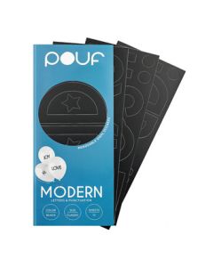 POUF STICKERS MODERN LETTERS BLACK