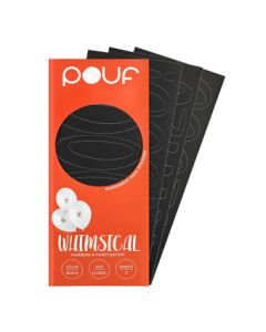 POUF STICKERS WHIMSICAL NUMBERS BLACK