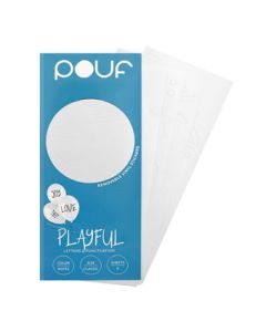 POUF STICKERS PLAYFUL LETTERS WHITE
