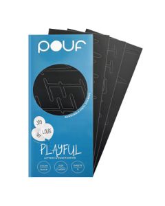 POUF STICKERS PLAYFUL LETTERS BLACK