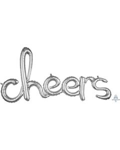 CONSUMER INFLATED PHRASE CHEERS SILVER 40" (PKG)(D) sale