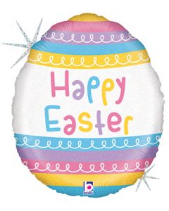 18SHP PASTEL STRIPES HAPPY EASTER EGG (HOLO)(PKG)(D) sale