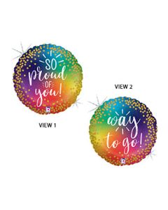 18C SO PROUD OF YOU WAY TO GO RAINBOW (HOLO)(PKG)