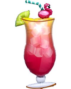 LRG SHP LET'S FLAMINGLE TROPICAL DRINK 41" (PKG)