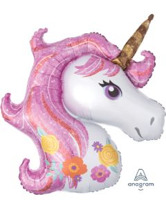LRG SHP MAGICAL UNICORN 33" (PKG)