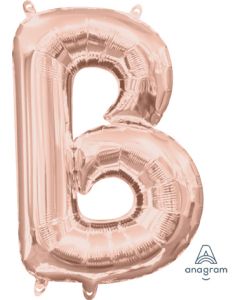 MIN SHP LETTER B ROSE GOLD ANAGRAM CONSUMER INFLATED(PKG)(D)