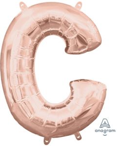 MIN SHP LETTER C ROSE GOLD CONSUMER INFLATED(PKG)(D) sale