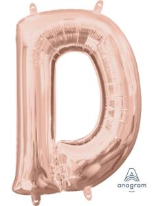 MIN SHP LETTER D ROSE GOLD CONSUMER INFLATED(PKG)(D) sale