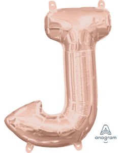 MIN SHP LETTER J ROSE GOLD ANAGRAM CONSUMER INFLATED(PKG)(D)