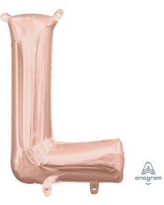 MIN SHP LETTER L ROSE GOLD ANAGRAM CONSUMER INFLATED(PKG)(D)