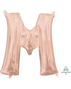 MIN SHP LETTER M ROSE GOLD ANAGRAM CONSUMER INFLATED(PKG)(D)