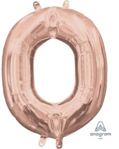 MIN SHP LETTER O ROSE GOLD ANAGRAM CONSUMER INFLATED(PKG)(D)