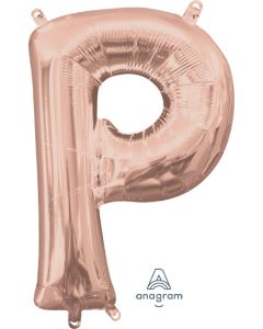 MIN SHP LETTER P ROSE GOLD ANAGRAM CONSUMER INFLATED(PKG)(D)