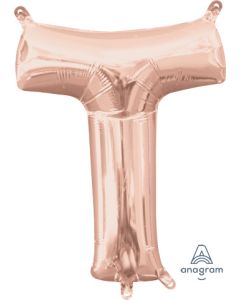 MIN SHP LETTER T ROSE GOLD CONSUMER INFLATED(PKG)(D) sale