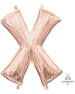 MIN SHP LETTER X ROSE GOLD ANAGRAM CONSUMER INFLATED(PKG)(D)