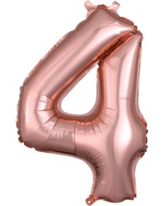 MIN SHP NUMBER 4 ROSE GOLD ANAGRAM CONSUMER INFLATED(PKG)(D)