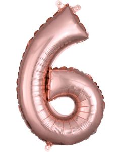 MIN SHP NUMBER 6 ROSE GOLD ANAGRAM CONSUMER INFLATED(PKG)(D)