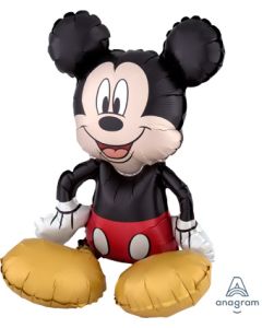 LRG SHP SITTING MICKEY MOUSE 18" (MULTI)(PKG) AIR FILL