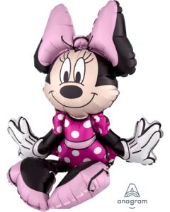 LRG SHP SITTING MINNIE MOUSE 18" (MULTI-BLN)(PKG)AIR FILL