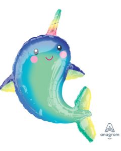 LRG SHP HAPPY NARWHAL 39" (PKG)