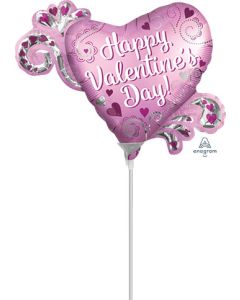 MIN SHP HVD SATIN HEART WITH SWIRLS  AIR FILL ONLY (D) sale