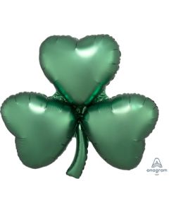 LRG SHP SHAMROCK EMERALD SATIN 29" (D)