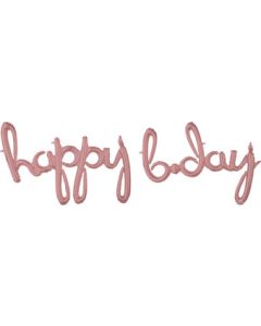 CONSUMER INFLATED PHRASE(HAPPY 39"BDAY 37")ROSE GOLD(PKG)