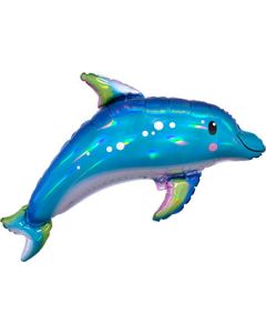 LRG SHP IRIDESCENT BLUE DOLPHIN 29" (HOLO)(PKG)