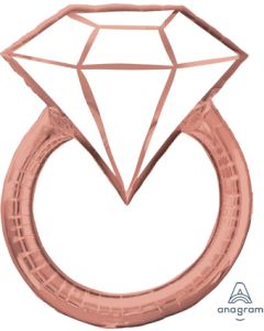 LRG SHP BLUSH WEDDING RING 30" (PKG)