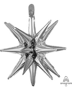 MAGIC STAR CLUSTER SMALL SILVER 20" (MULTI)(PKG)(D)