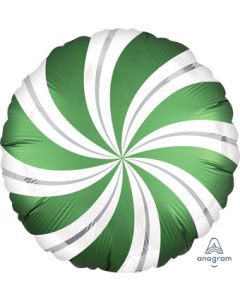18C CANDY SWIRL EMERALD GREEN SATIN (D)