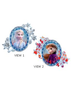 LRG SHP FROZEN 2 FRAME ANNA & ELSA SATIN 30" (PKG)