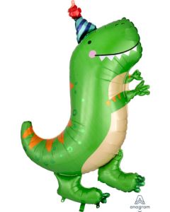 LRG SHP DINOMITE PARTY HAT T-REX 34" (PKG)