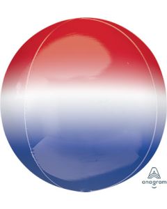 ORBZ OMBRE RED, WHITE & BLUE 16" (PKG)(D)