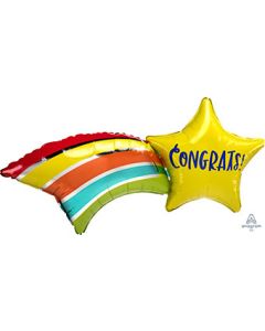 LRG SHP CONGRATS SHOOTING STAR 27" (PKG)
