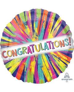 18C CONGRATS PAINTERLY BURST (PKG)(D)