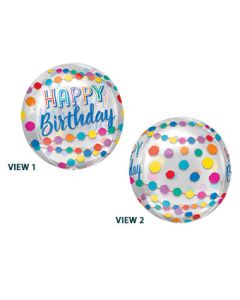 ORBZ HB RAINBOW PUFF CLEAR FILM 16" (PKG)