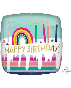 18SQ HB FROSTED RAINBOW STRIPED CAKE (PKG)(D) sale