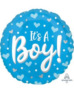 18C IT'S A BOY HEARTS & DOTS (PKG)