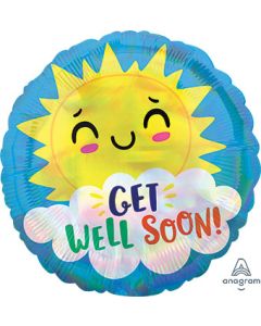 18C GET WELL HAPPY SUN (HOLO)(PKG)